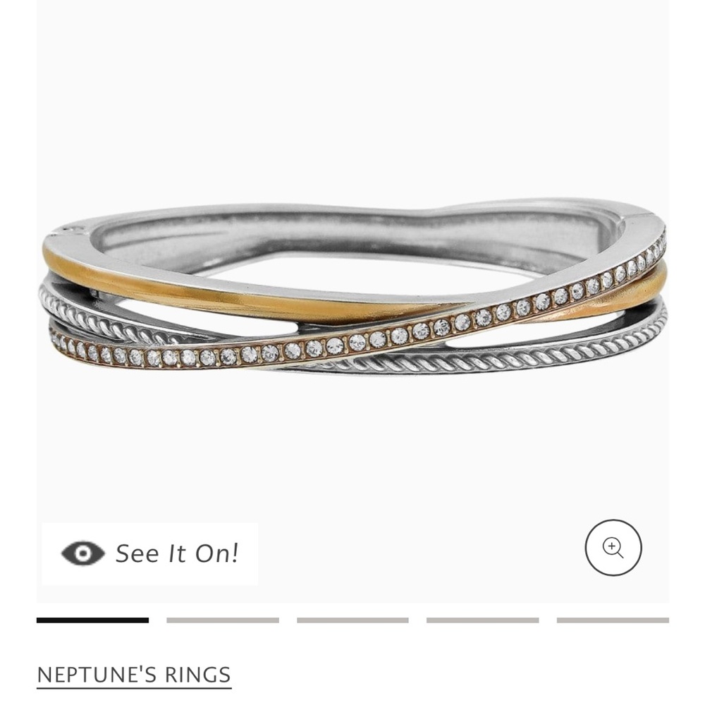 Brighton Neptune's Rings Narrow Hinged Bangle Bracelet
